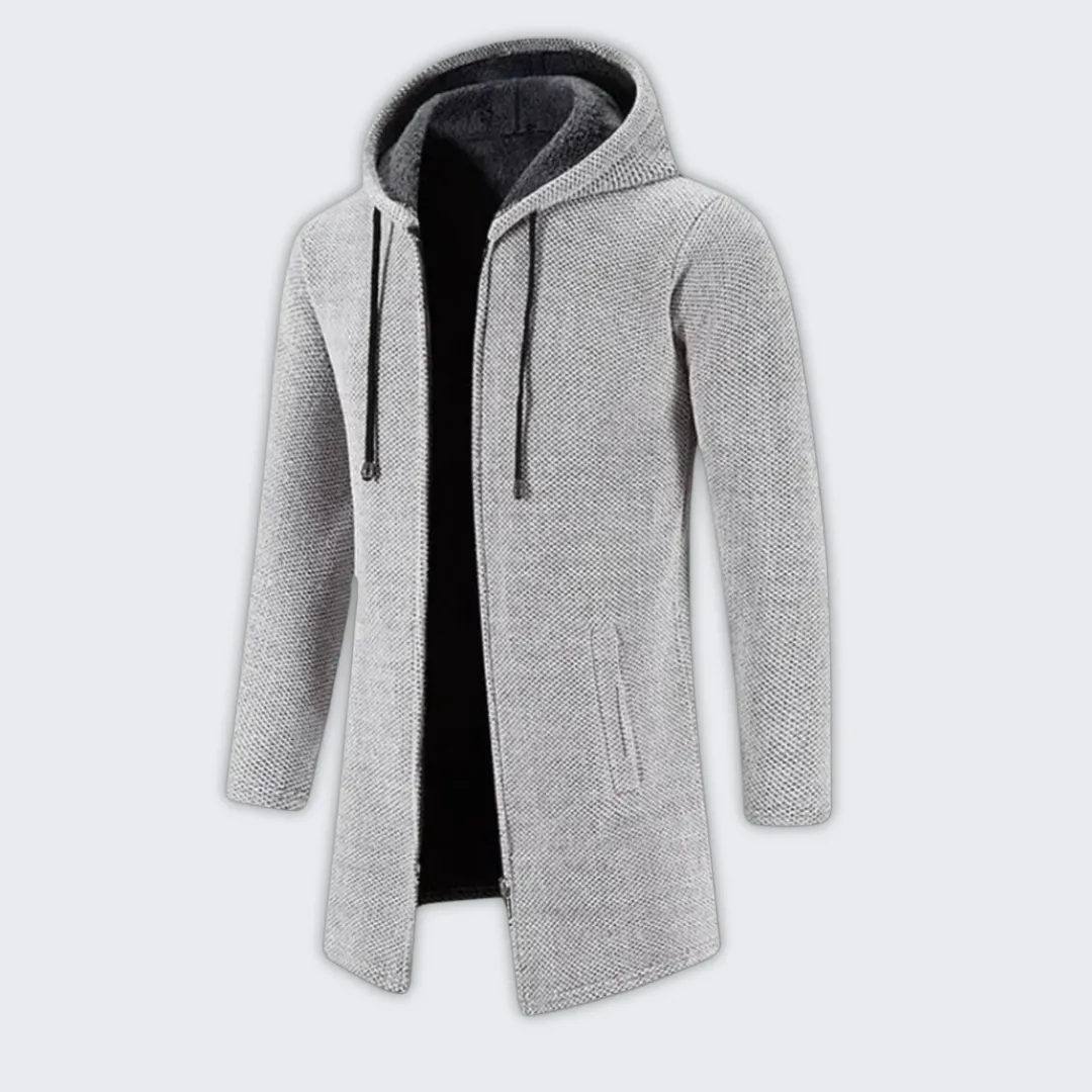 Stylish Men's Fleece-Lined Hooded Winter Jacket - Naldo