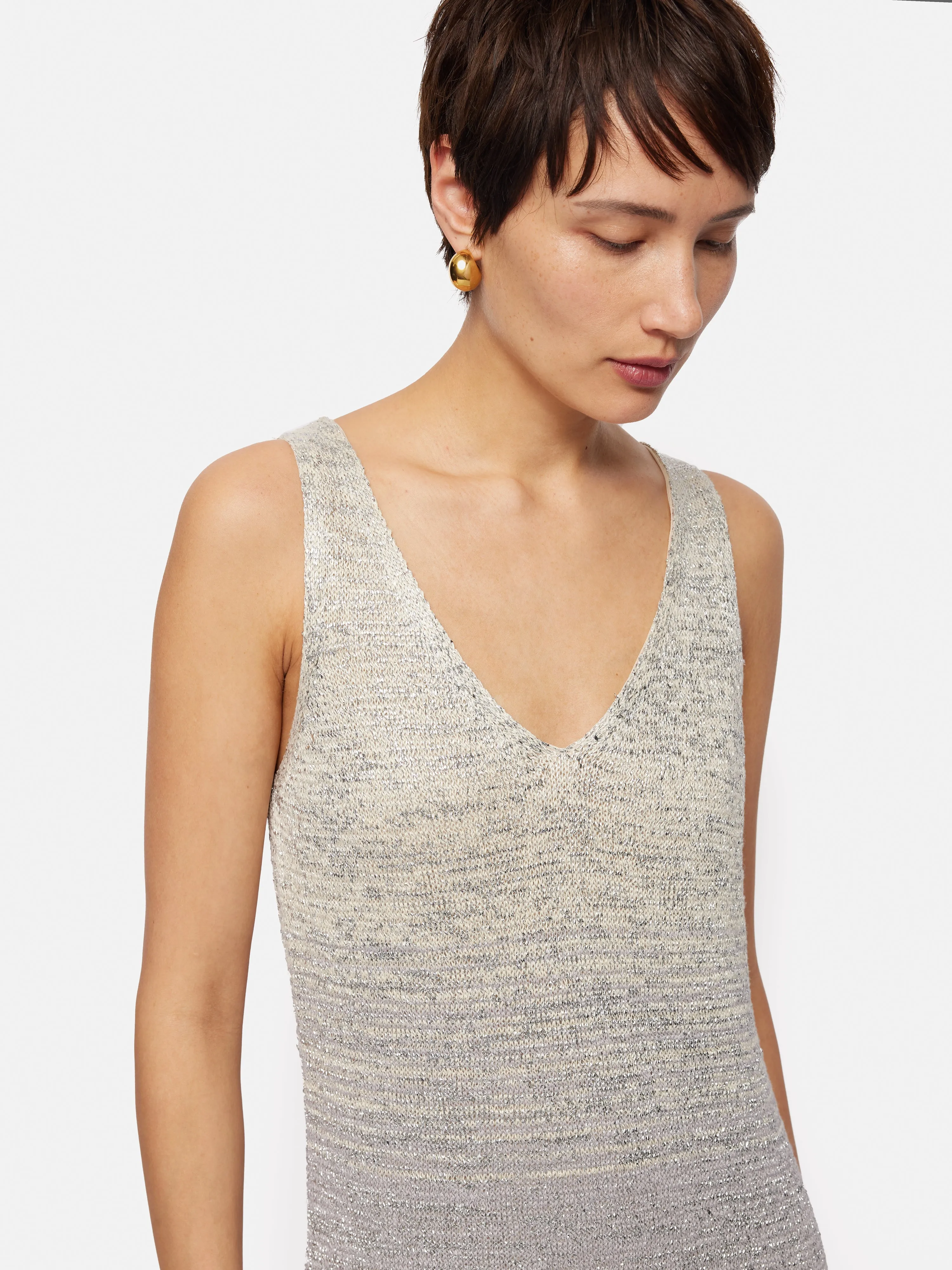 Summer Sparkle Knitted Dress | Silver