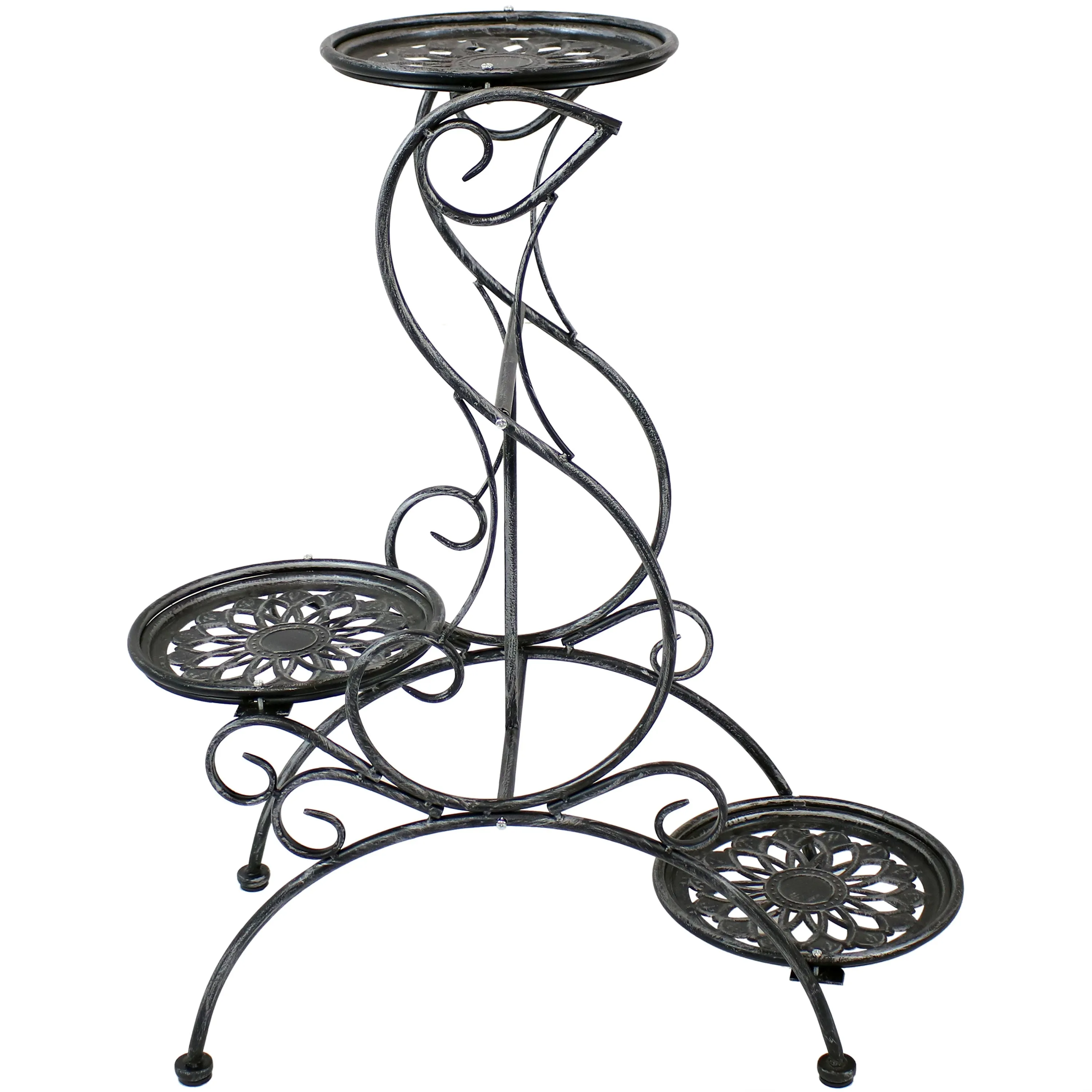 Sunnydaze 3-Tier Victorian Plant and Flower Stand - 31" H