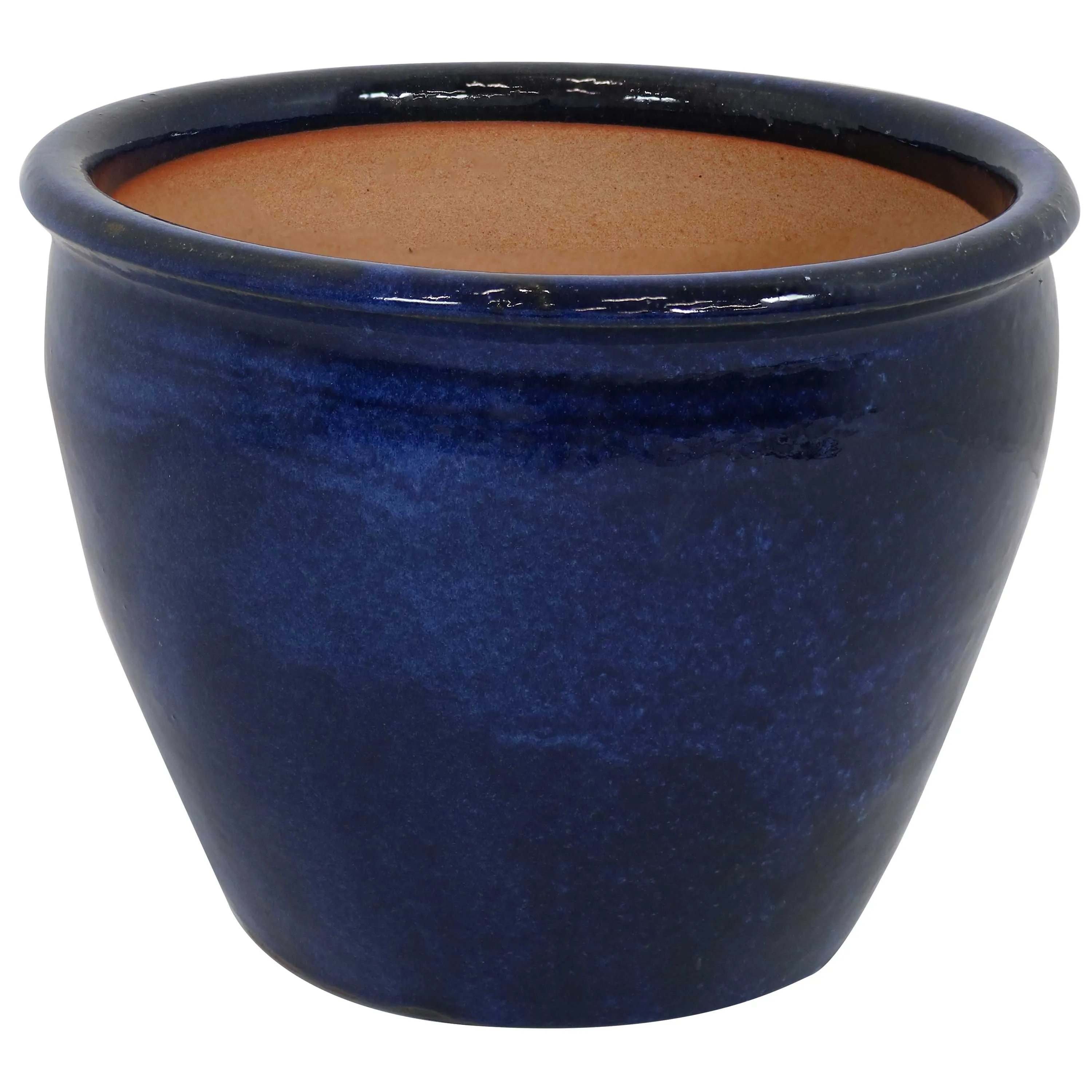 Sunnydaze Chalet High-Fired Glazed Ceramic Planter - 15"