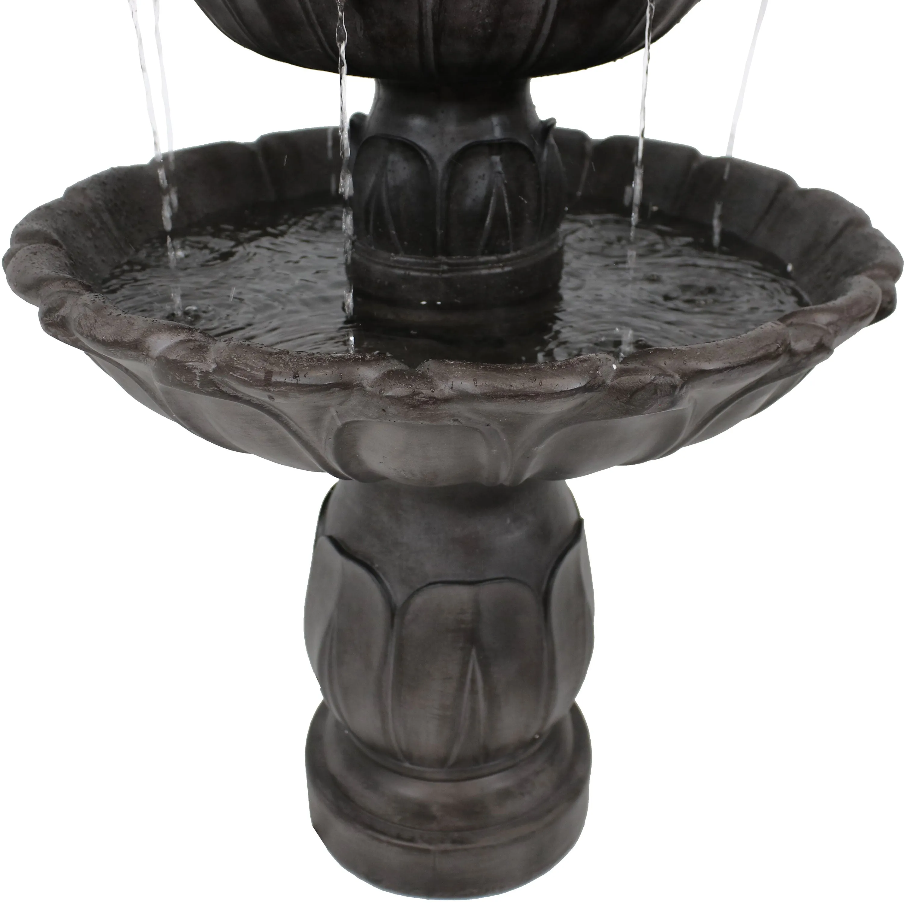 Sunnydaze Classic Tulip 3-Tier Outdoor Water Fountain