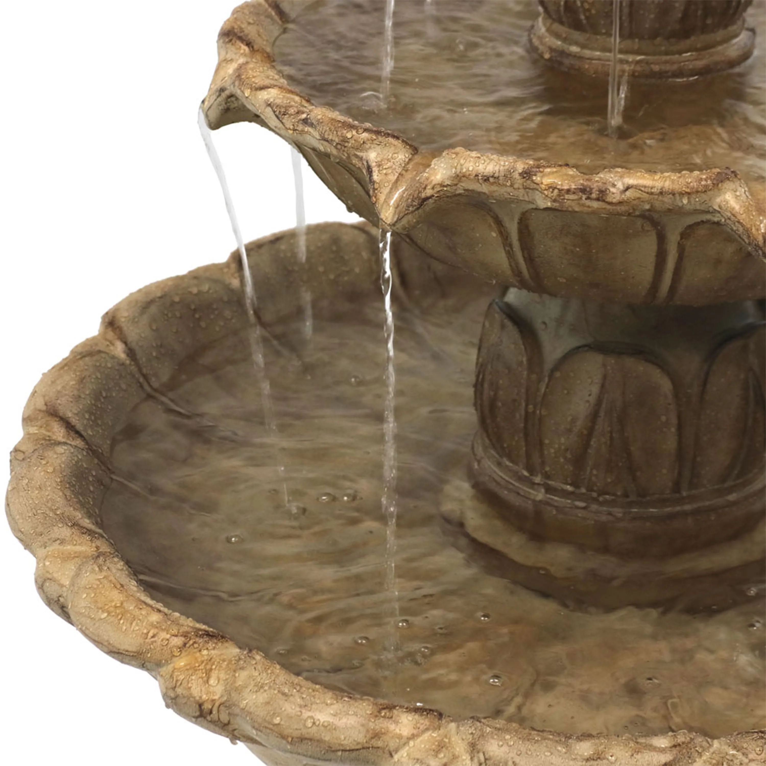 Sunnydaze Classic Tulip 3-Tier Outdoor Water Fountain