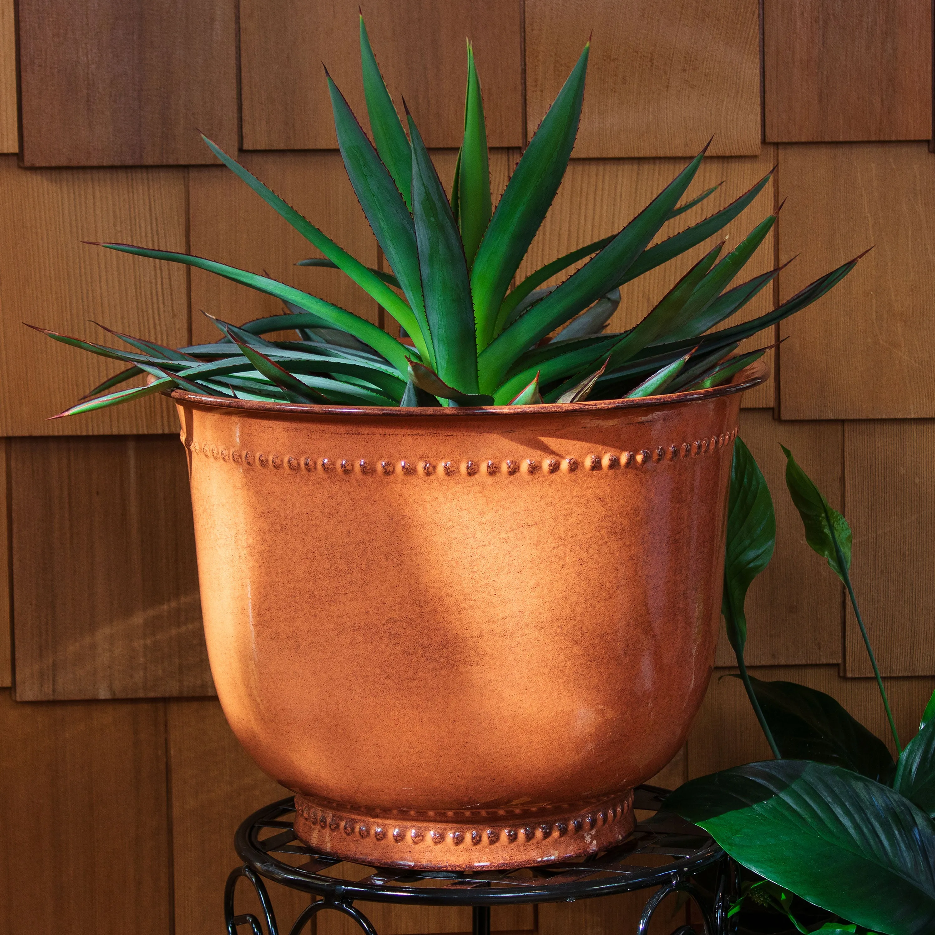 Sunnydaze Michael Metal Outdoor Plant Pots - 14.5"