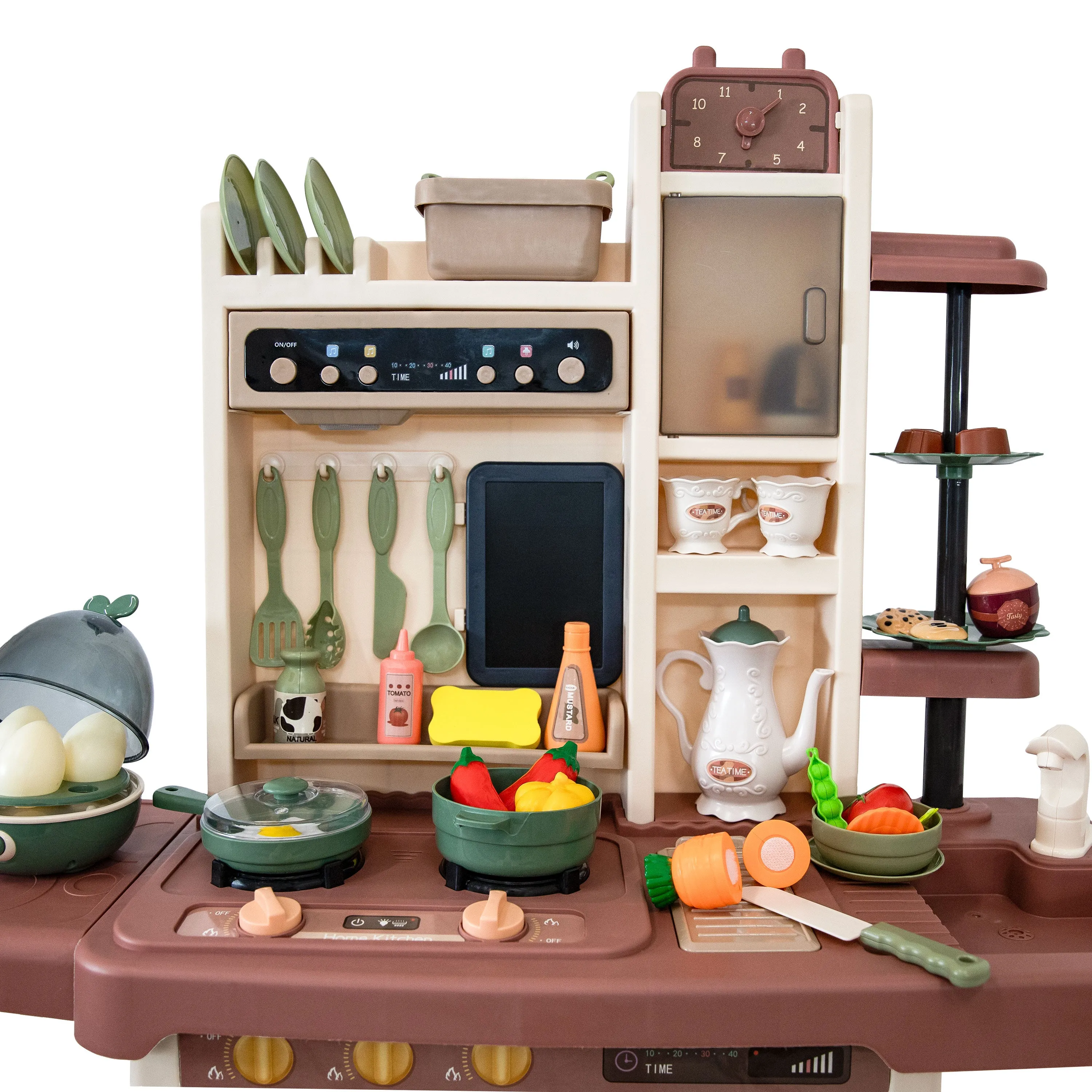 Sunnydaze Mini Meals Kitchen Playset with Sounds, Lights, and Effects