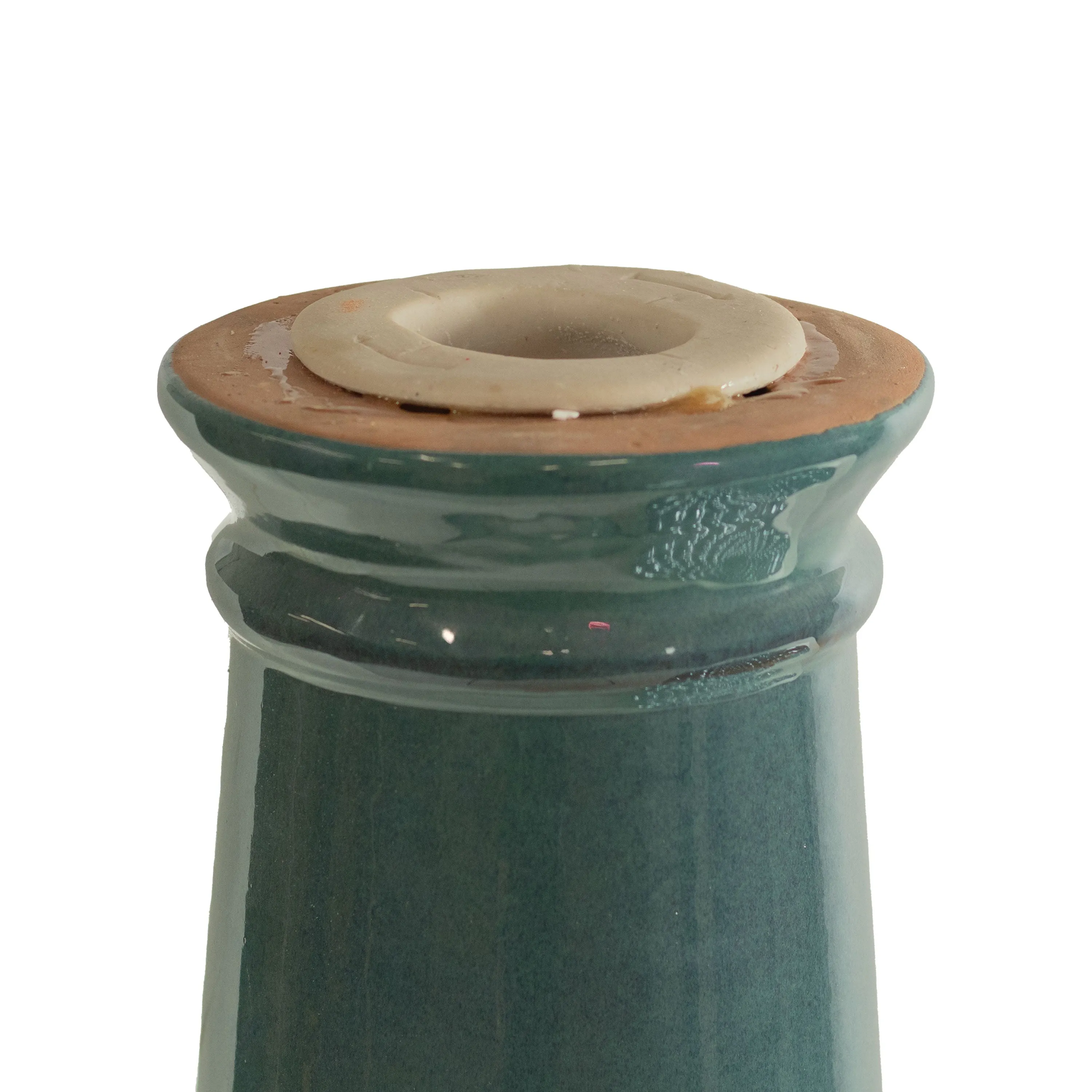 Sunnydaze Rennes Turquoise Outdoor Ceramic Bird Bath - 22.5" H