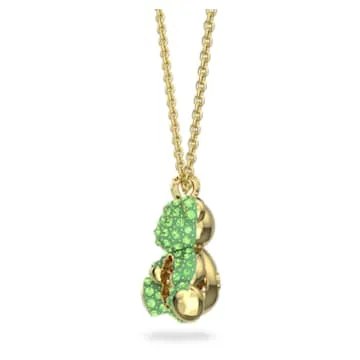 Swarovski Teddy pendant Bear, Green, Gold-tone plated 5642975