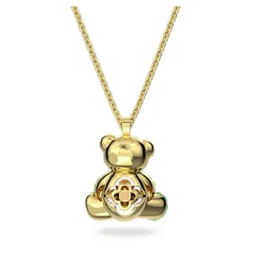 Swarovski Teddy pendant Bear, Green, Gold-tone plated 5642975