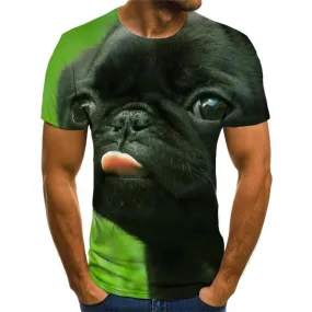 t shirts black dog Puppy Cute animal Cool male art costume big Smart dogs Cool