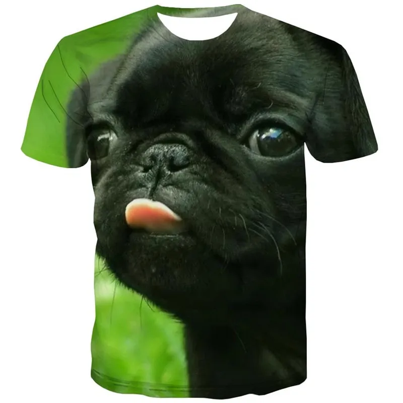 t shirts black dog Puppy Cute animal Cool male art costume big Smart dogs Cool