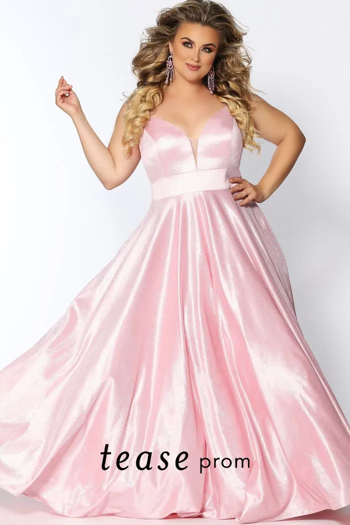 Tease Prom 2014 Wild Honey size 14 a line prom dress plus sized satin