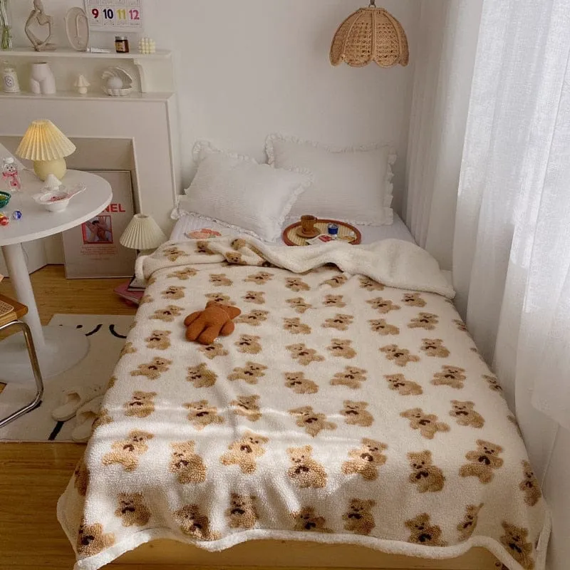 Teddy Bear Print Blanket