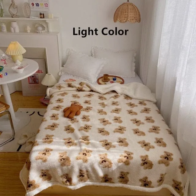 Teddy Bear Print Blanket