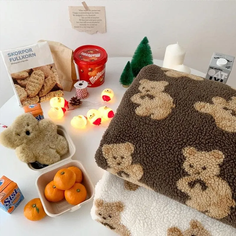 Teddy Bear Print Blanket