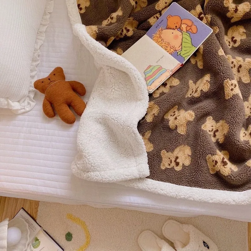 Teddy Bear Print Blanket