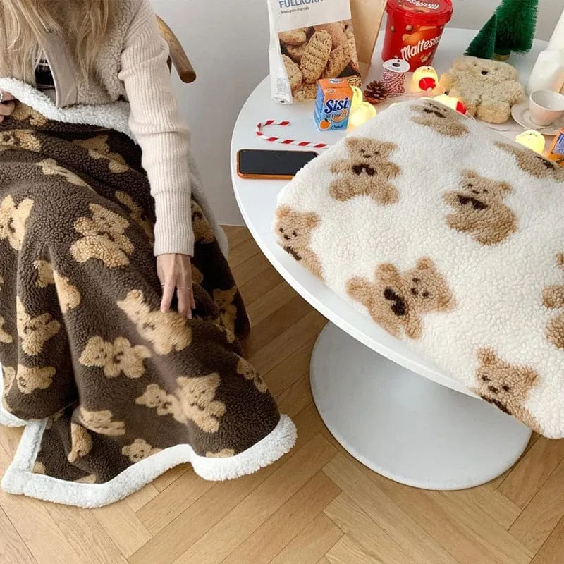 Teddy Bear Print Blanket