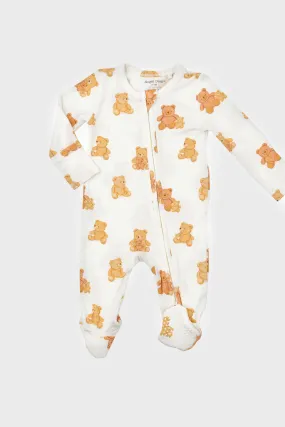 Teddy Bear Zipper Footie