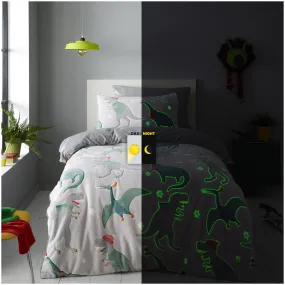 Teddy Glow In Dark Winter Dinos Duvet Set