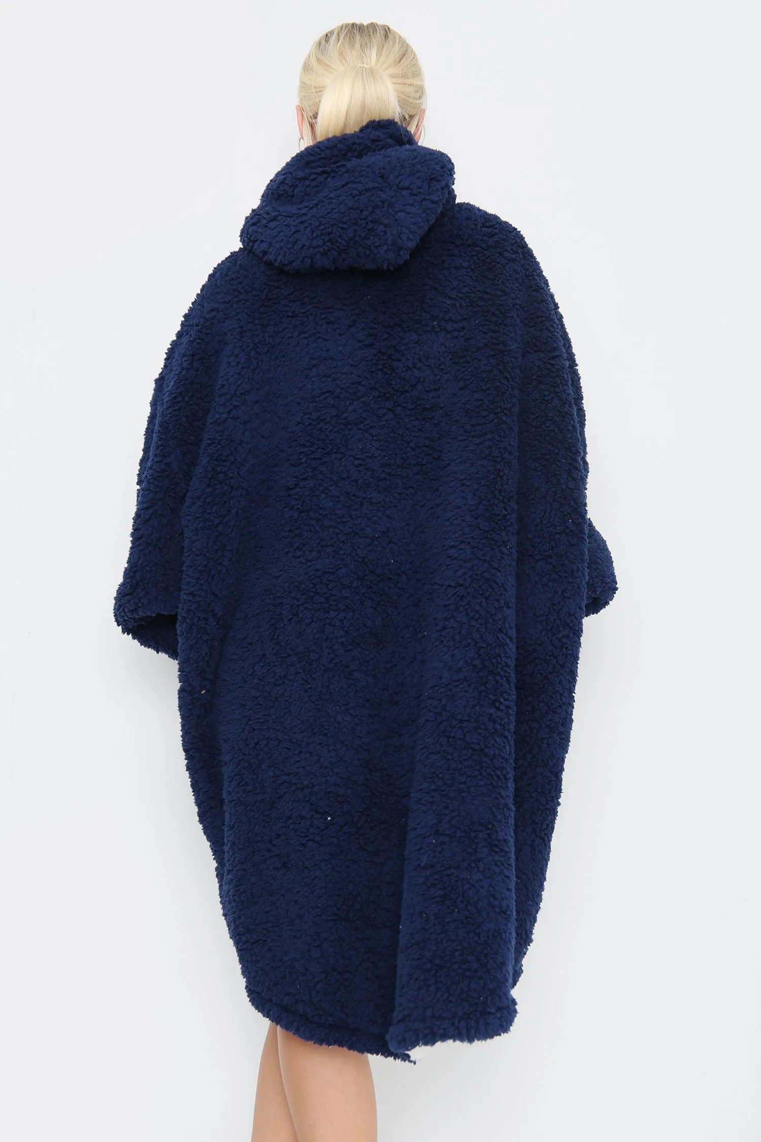 Teddy Hooded Blanket Grey