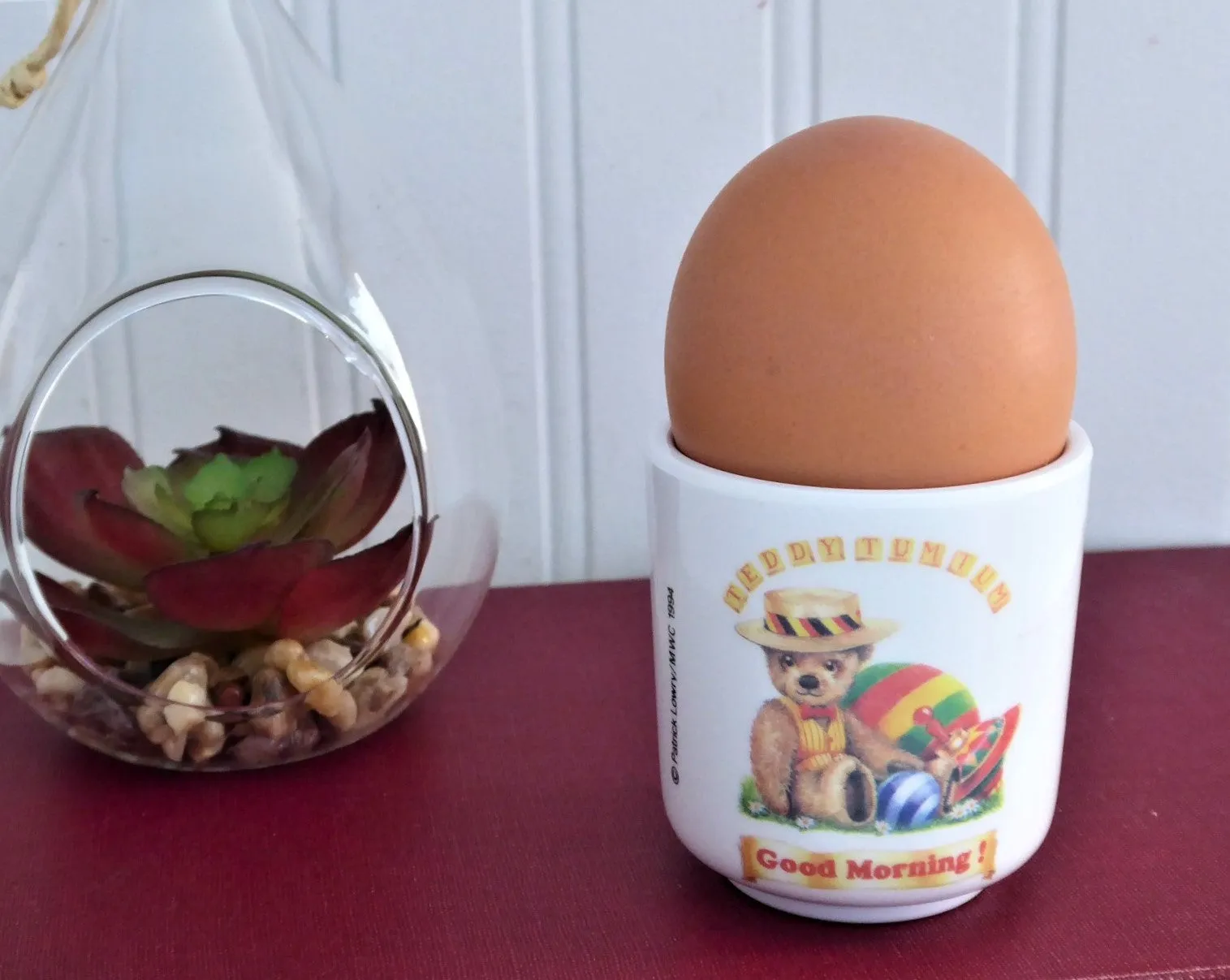 Teddy Tum Tum Egg Cup Teddy Bear 1990s English Amazing Adventures Character Eggcup