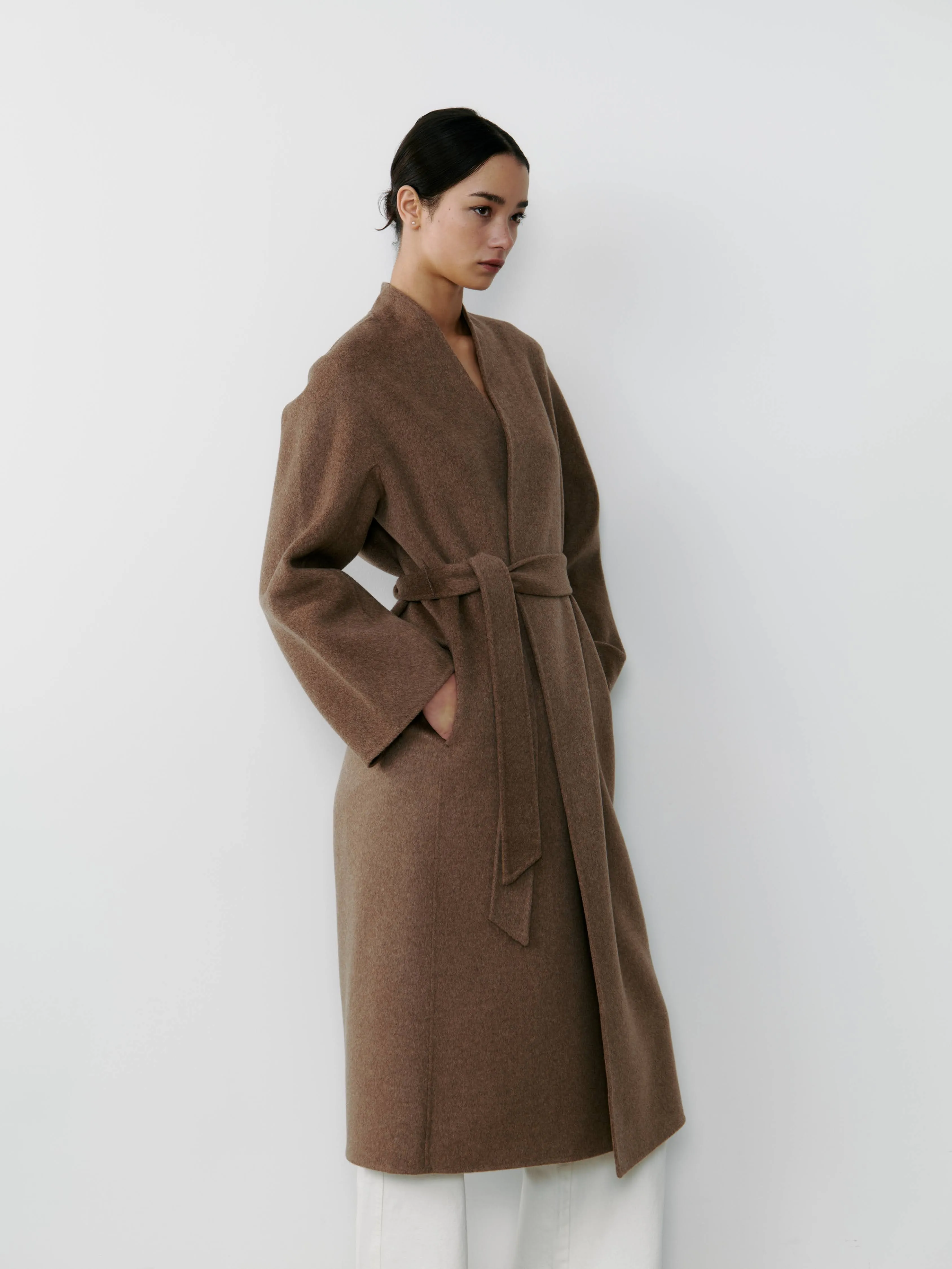 THE MODERN COAT - CHOCOLATE MELANGE