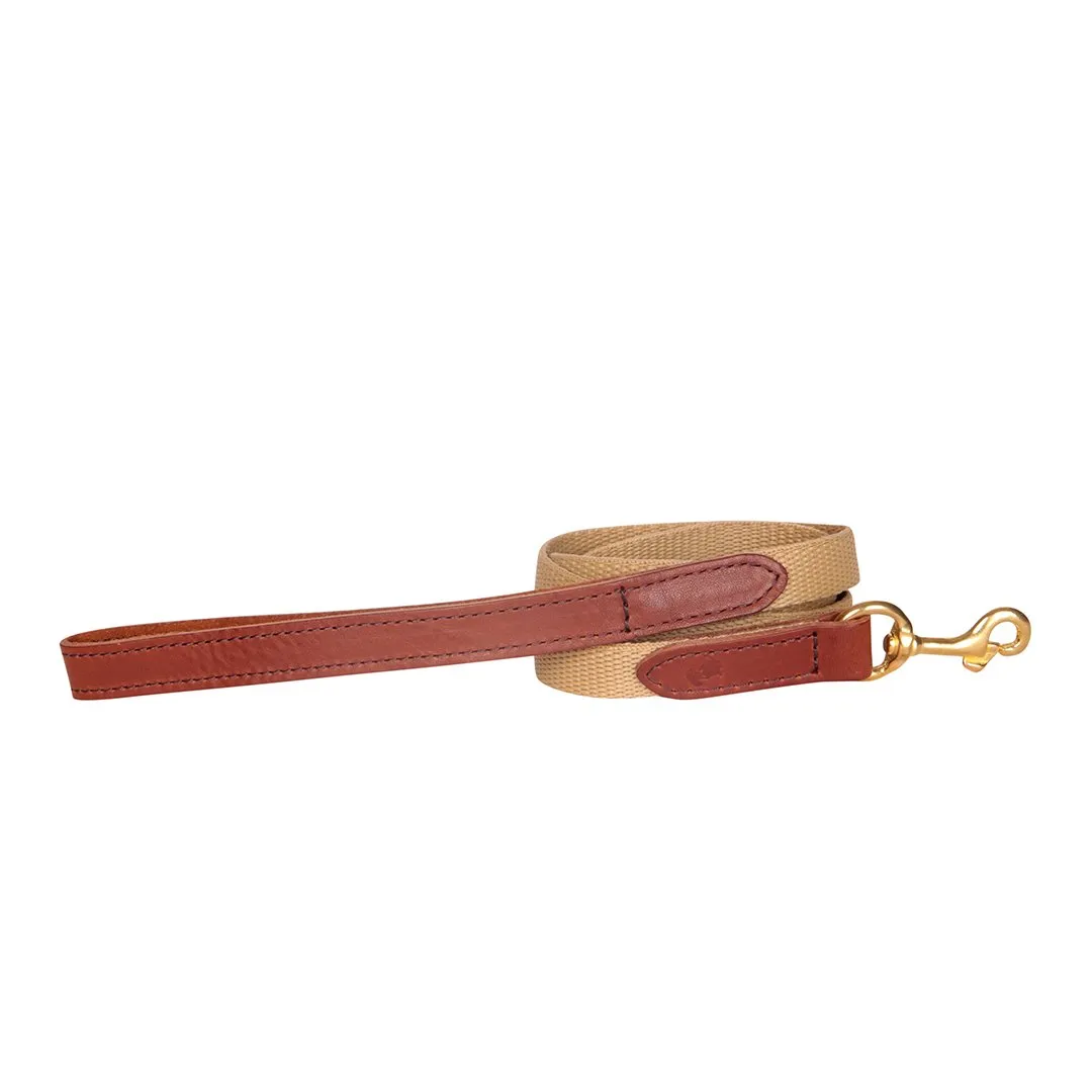 'The Richmond' Softgrain Tan Webbing Luxury Dog Lead