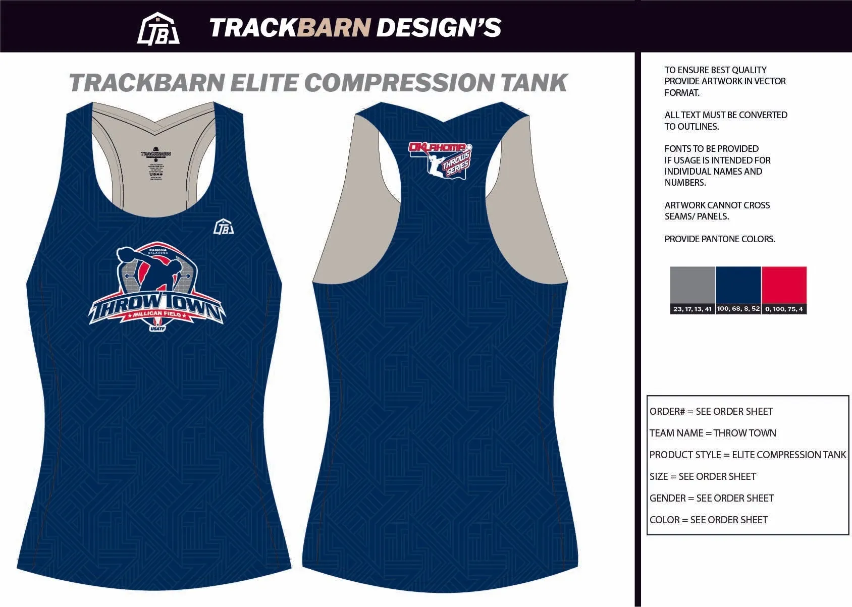 Throw-Town- Womens Compression Tank