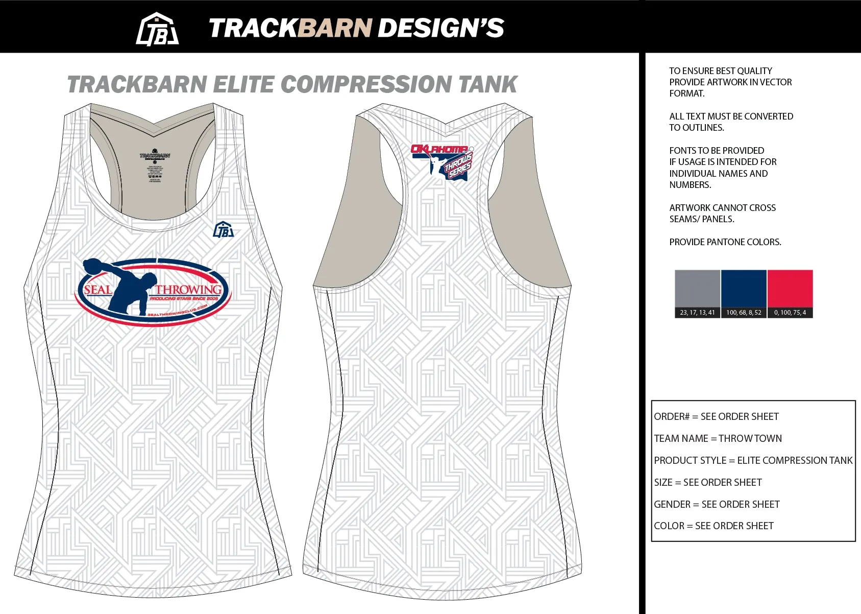 Throw-Town- Womens Compression Tank