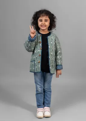 Tota/Snow Sage & Blue 100% Cotton Reversible Coat Unisex (1-12 Years)