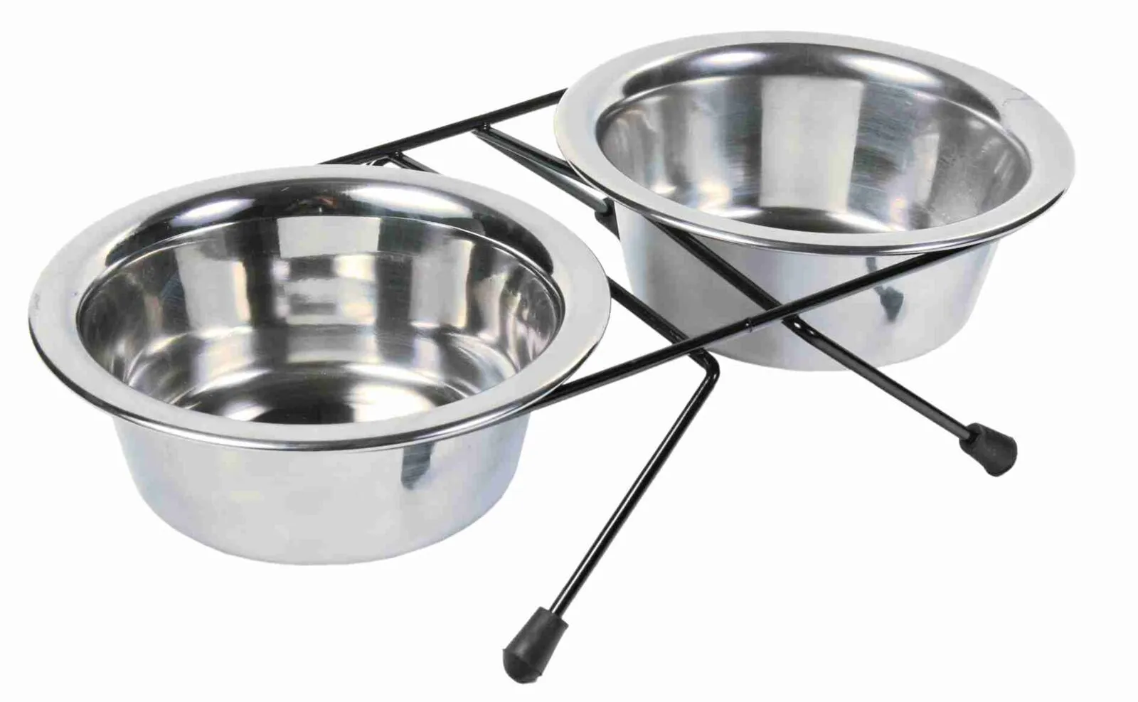 Trixie | Dog & Cat Feeding Station | Eat On Feet Stainless Steel Bowl Set