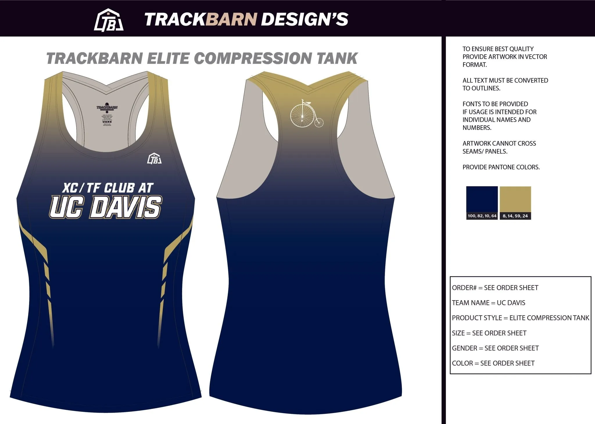 UC-Davis-- Womens Compression Tank