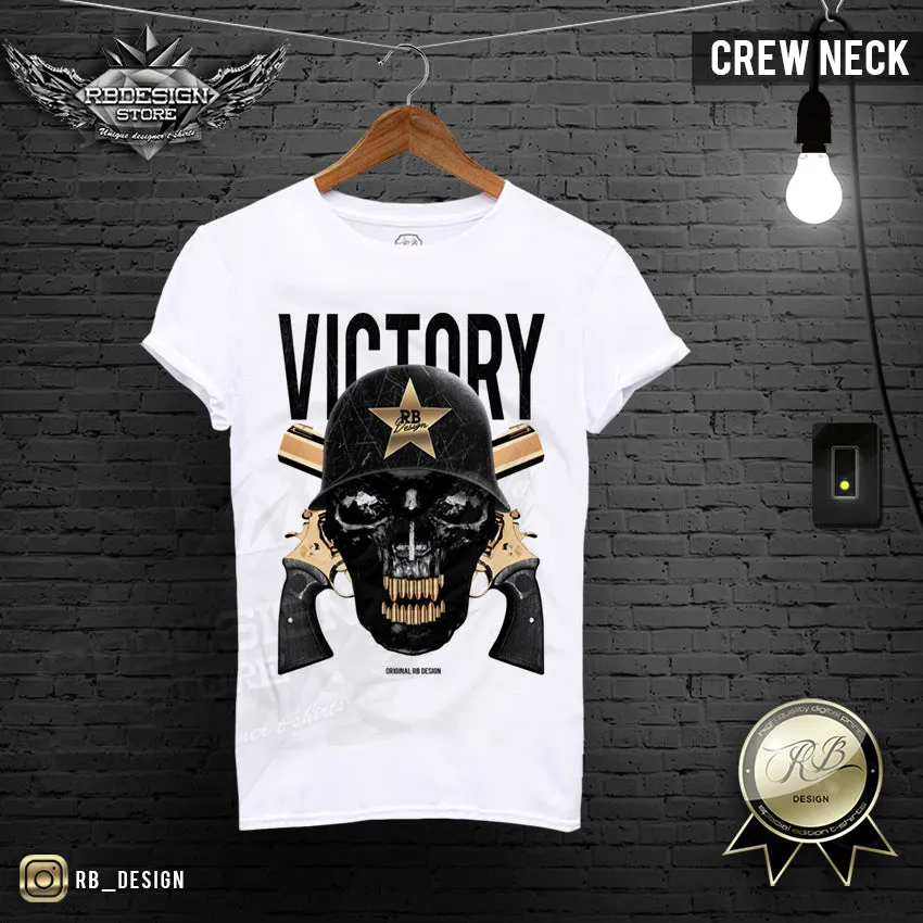 Victory Skull Men's T-shirt Army Warrior Soldier Bullet RB Design Tank Top MD593