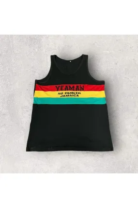 Vintage Yeaman No Problem Jamaica Mesh Tank- L