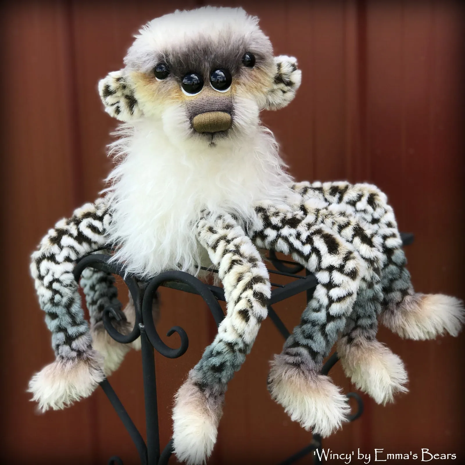 Wincy - 14" special Halloween Artist Spider-Bear by Emma's Bears - OOAK