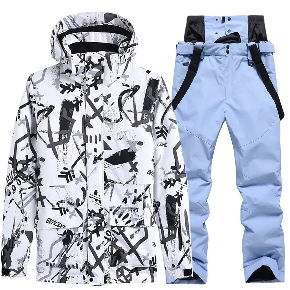 Women's Ski Cargo Jacket & Overall Pants Snow Suits