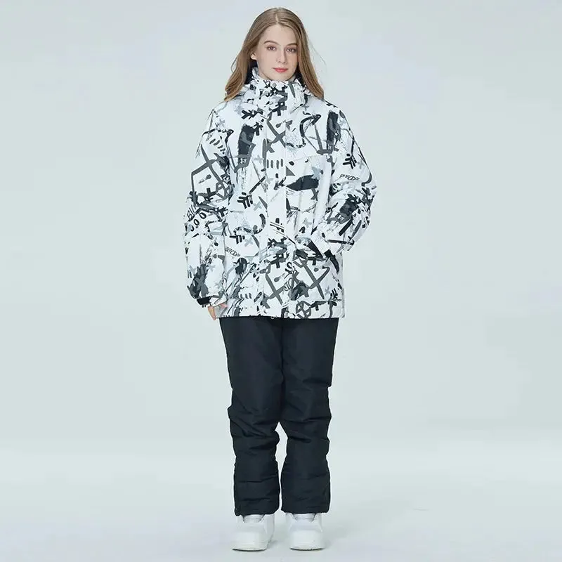 Women's Ski Cargo Jacket & Overall Pants Snow Suits