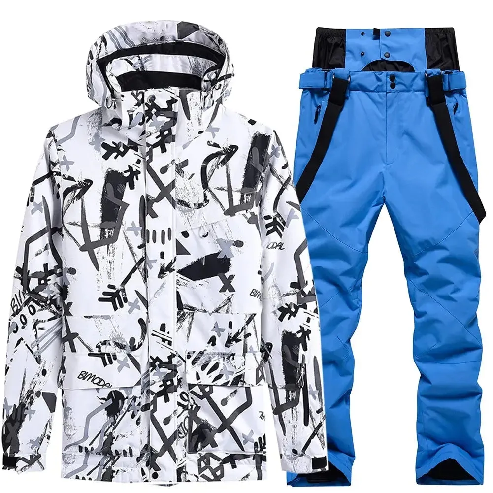 Women's Ski Cargo Jacket & Overall Pants Snow Suits