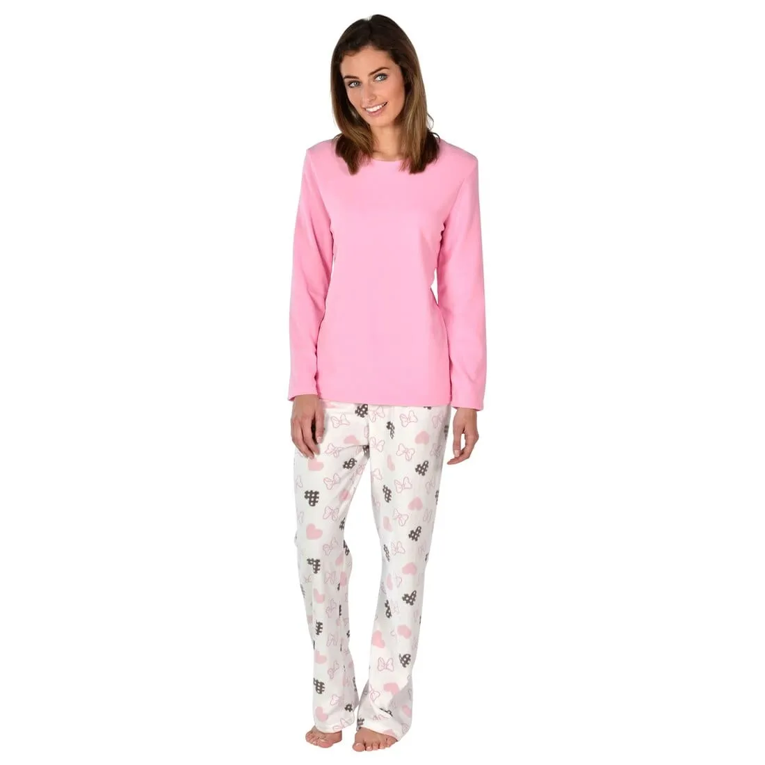 Womens Super Soft Fleece Pyjama Set Assorted Designs