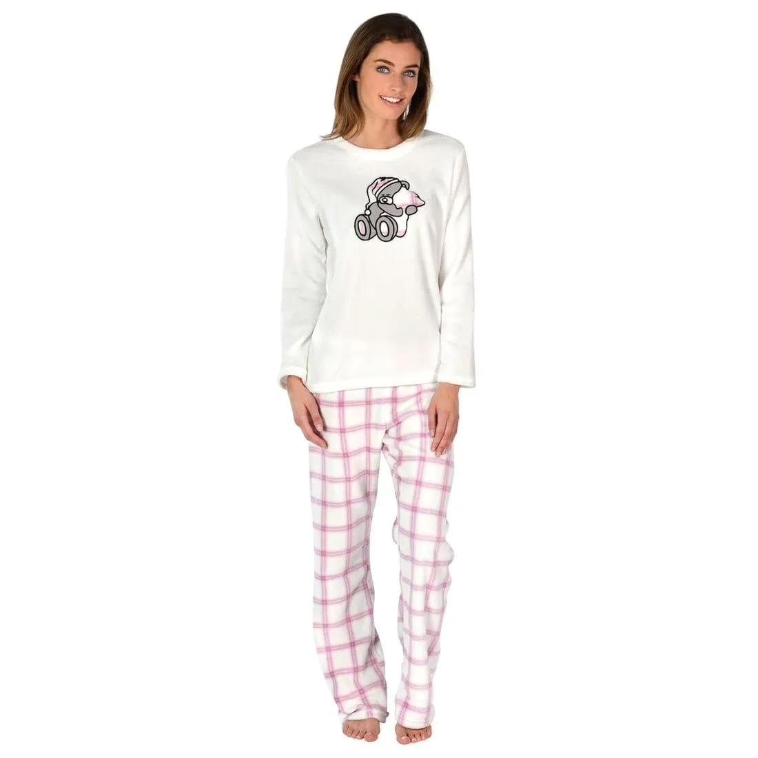 Womens Super Soft Fleece Pyjama Set Assorted Designs