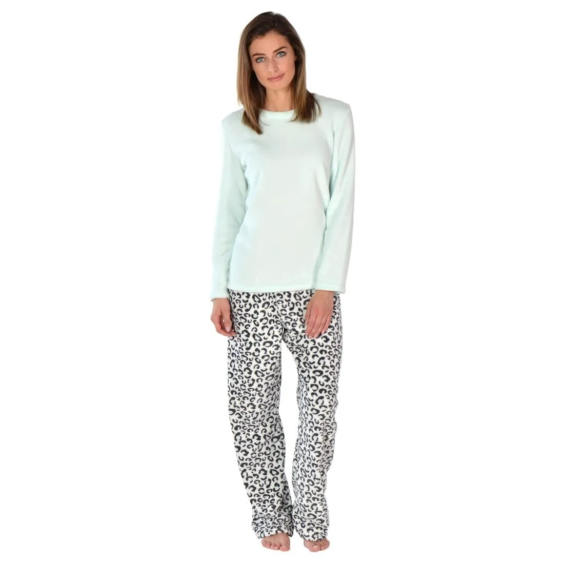 Womens Super Soft Fleece Pyjama Set Assorted Designs