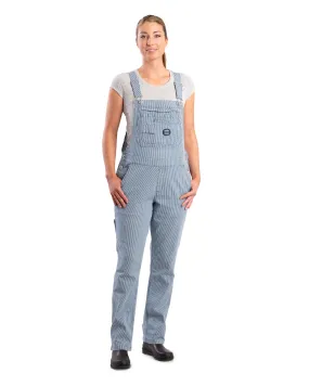 Women's Vintage Washed Flex Hickory Stripe Bib Overall