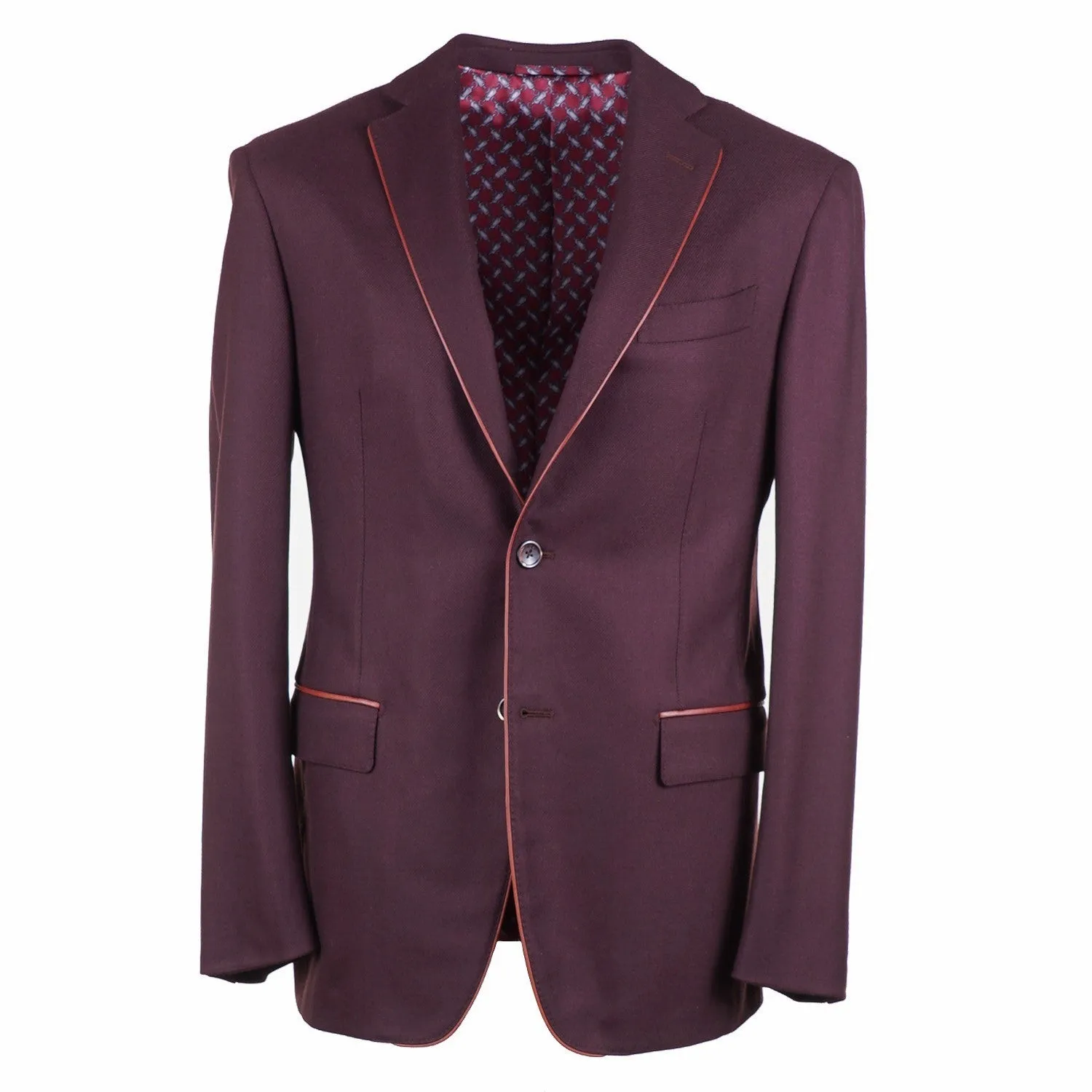 Zilli Cashmere Sport Coat with Leather Details